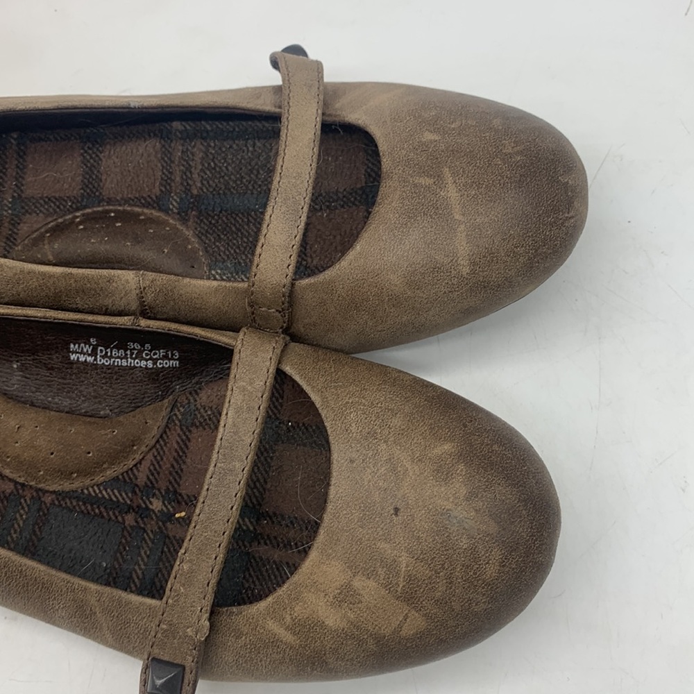 Born Light Brown Leather Ballet Flats Size 6 BFL5210C - Picture 5 of 9